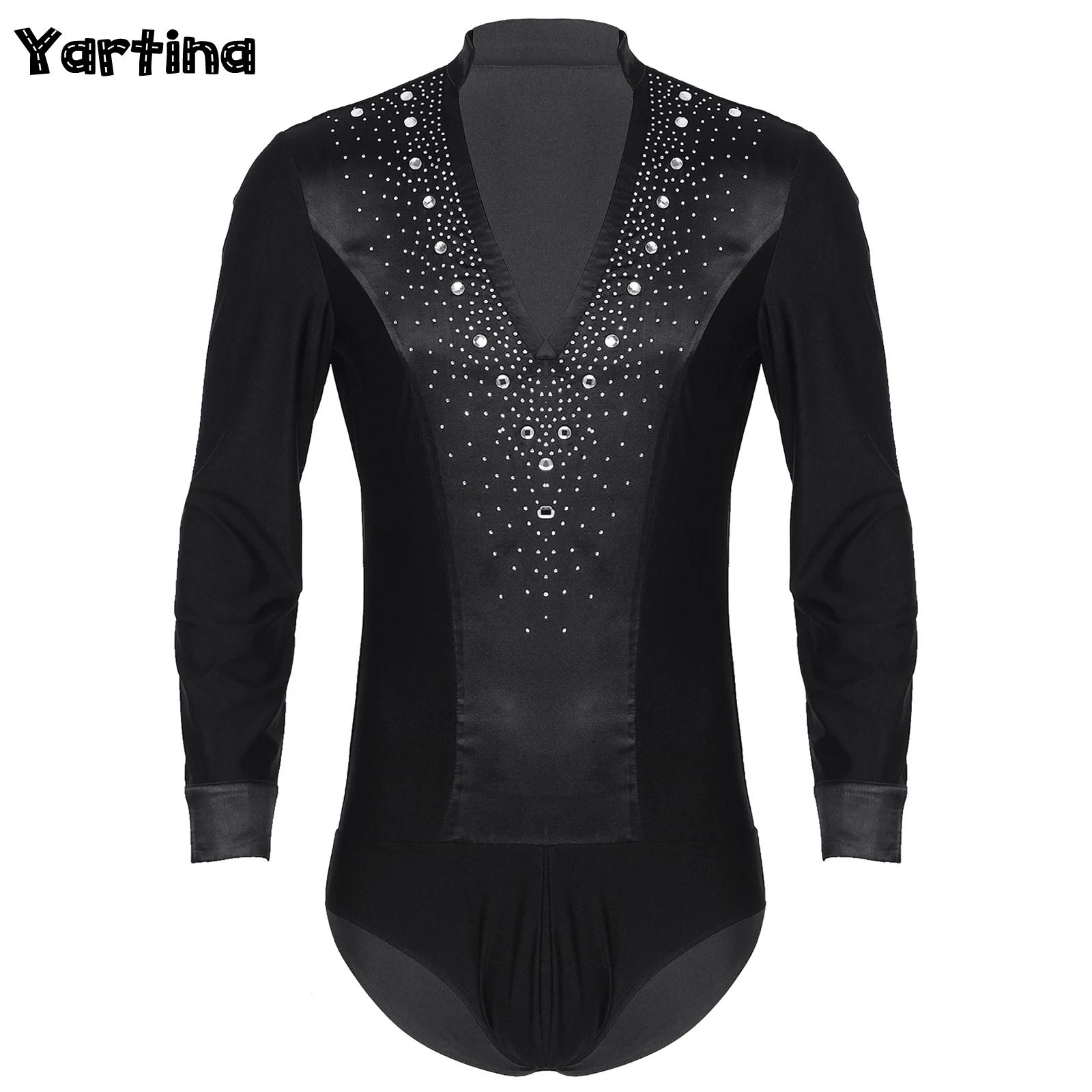 Rhinestone Banding Trim - Mens Latin Jazz Dance Leotard Shirt