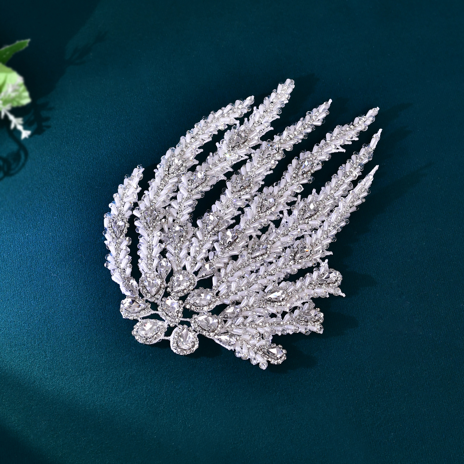 Sew On Rhinestone - TOPQUEEN Beaded Rhinestone Patch,Handmade Sewing Clothing