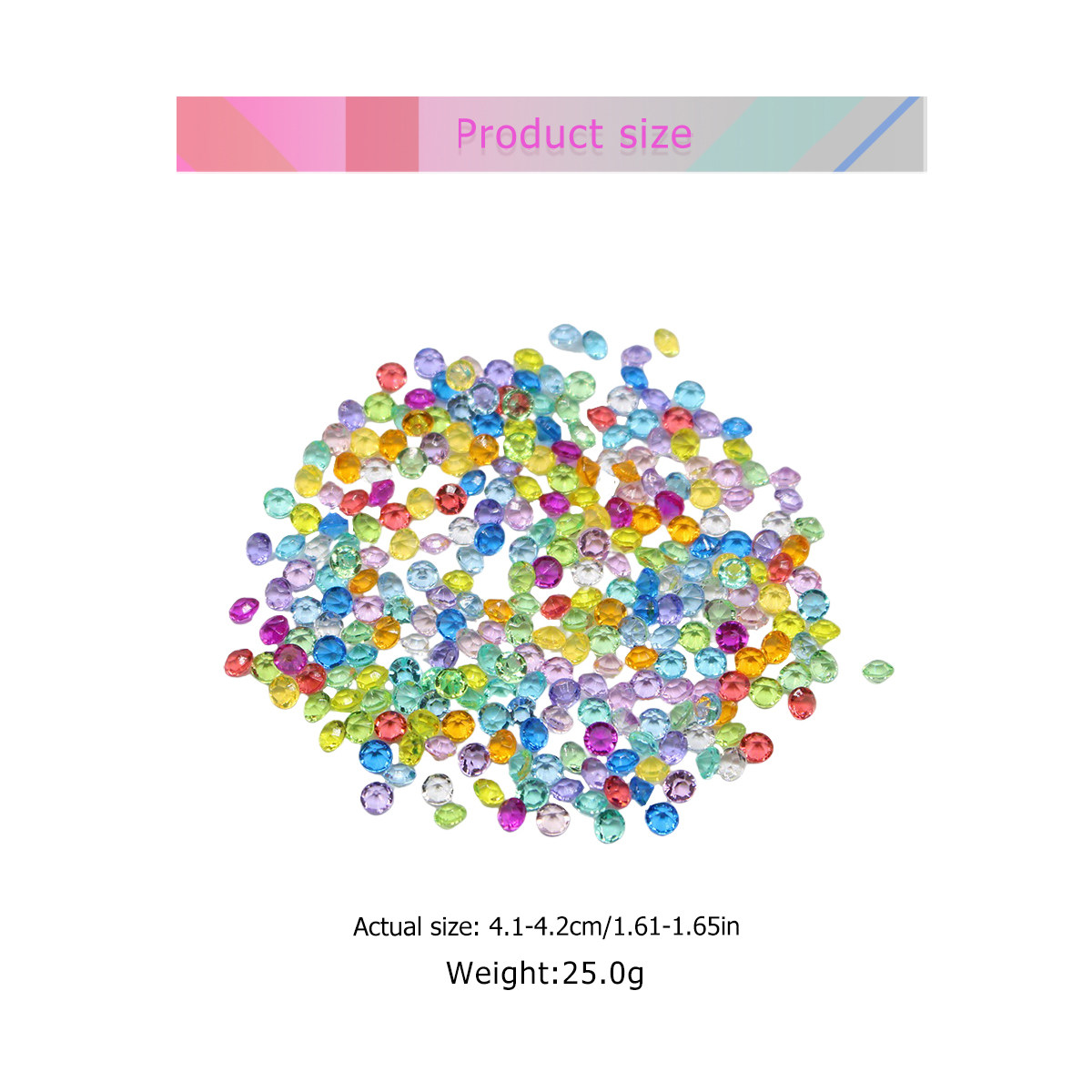 4.5mm Colorful Acrylic Diamond - Craft Embellishments avaliação e preço