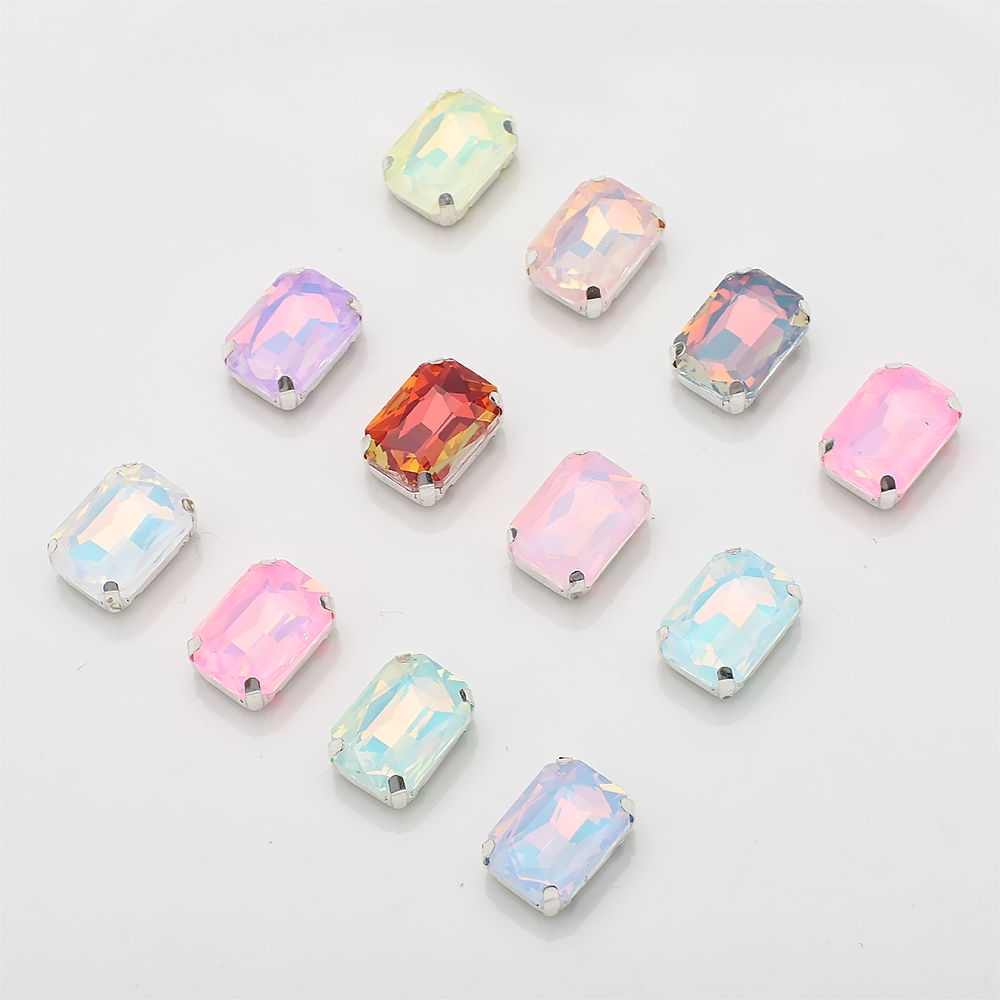 10 Pcs 10x14mm Sew On Rhinesto - Sew On Rhinestone avaliação e preço