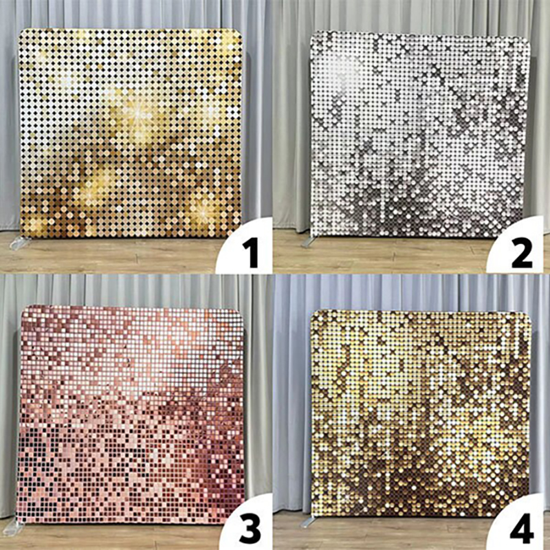 8x8ft Gold Glitter Photo Fabri - Sequin Fabric Panel avaliação e preço
