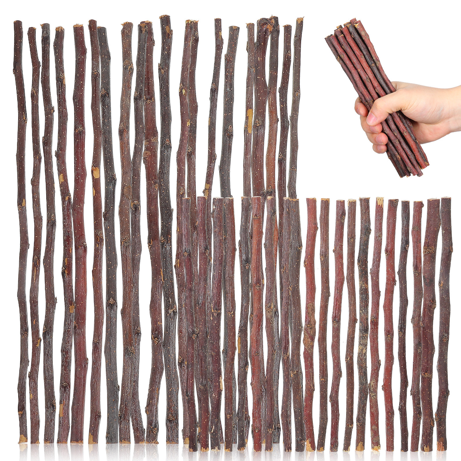 40Pcs DIY Wooden Sticks Natura - Craft Embellishments avaliação e preço