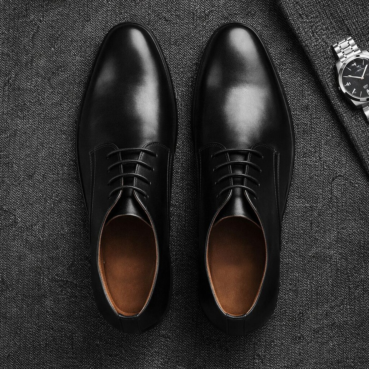 Men's Calf Leather Western Ank - Guipure Lace Panel avaliação e preço