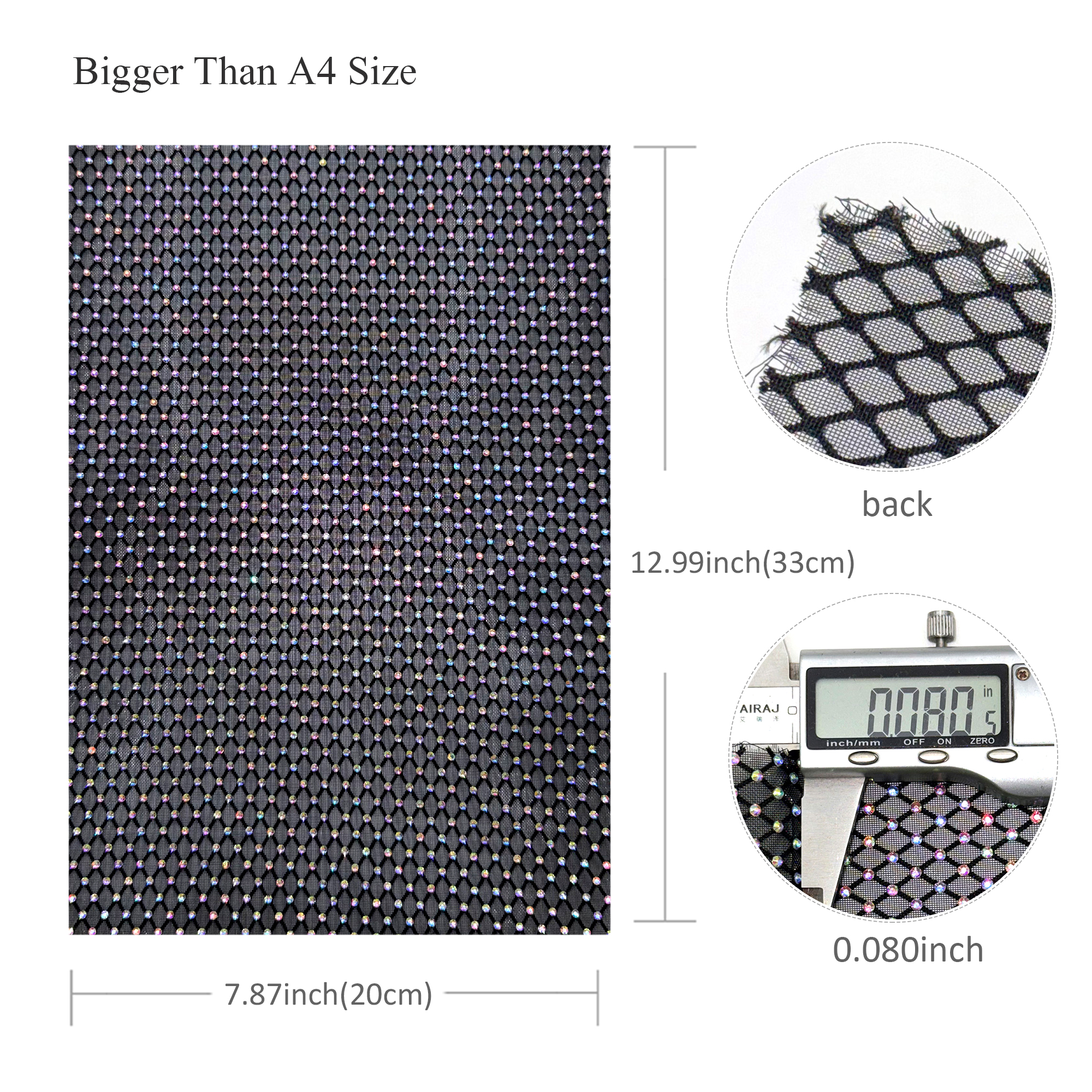1pc 7.87x12.99inch Luxury Hotf - Hotfix Rhinestone Sheet avaliação e preço