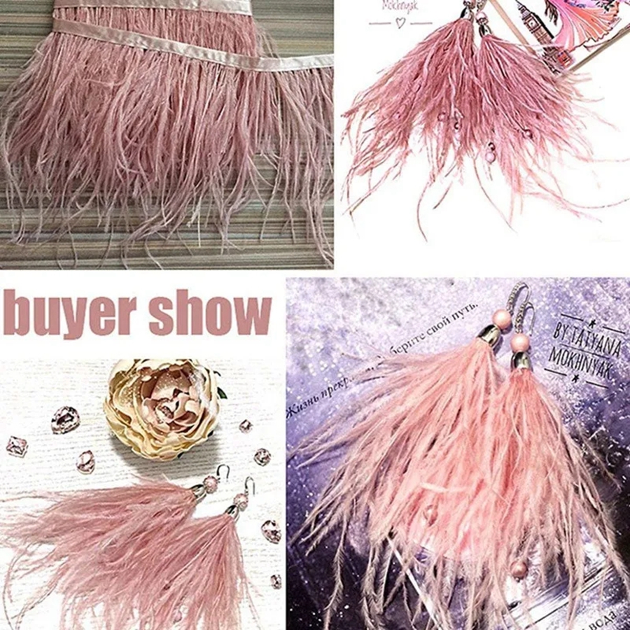100CM Natural ostrich Feather  - Feather Trim Marabou avaliação e preço