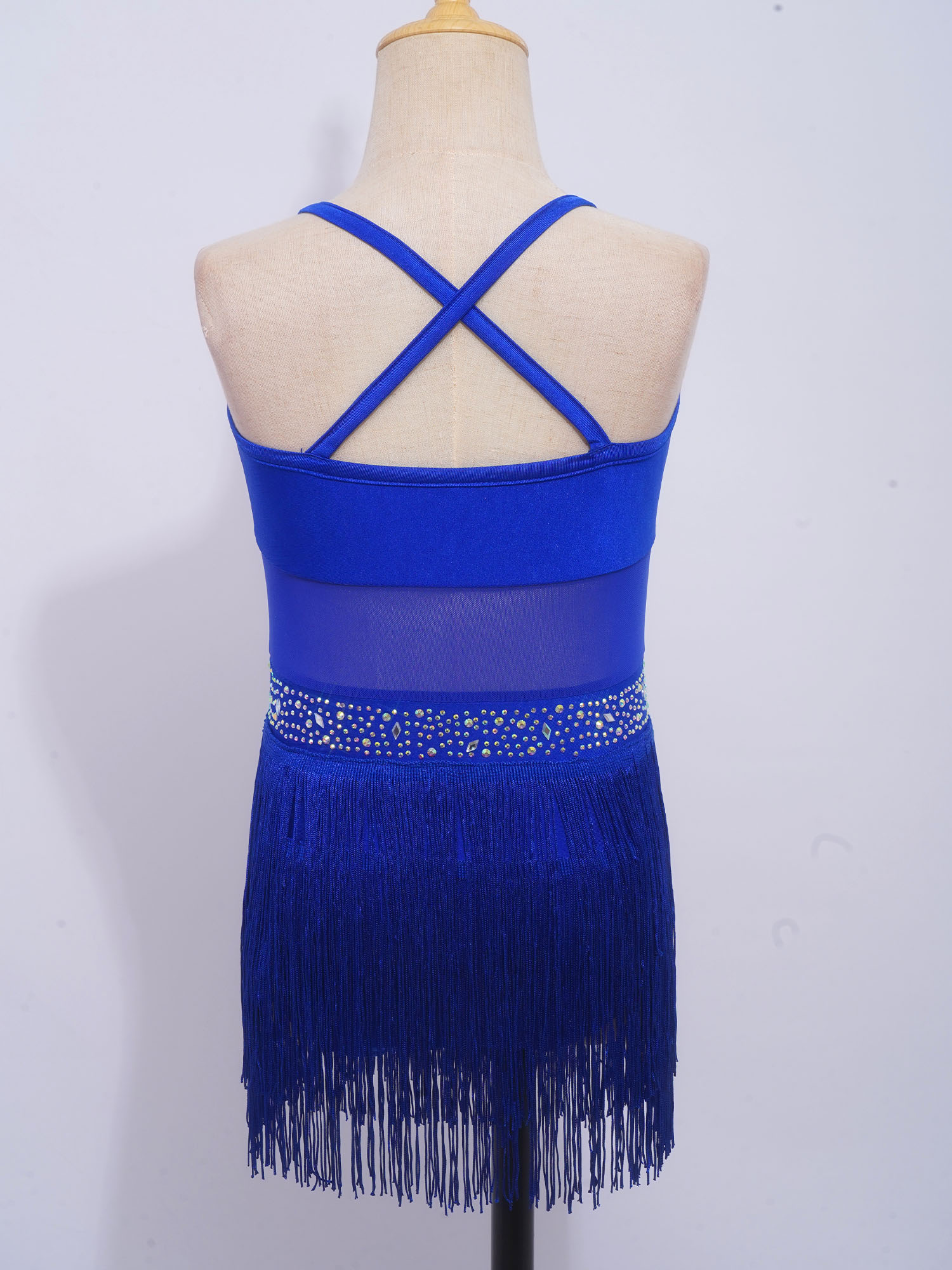 Kids Girls Latin Cha-cha Samba - Rhinestone Banding Trim avaliação e preço