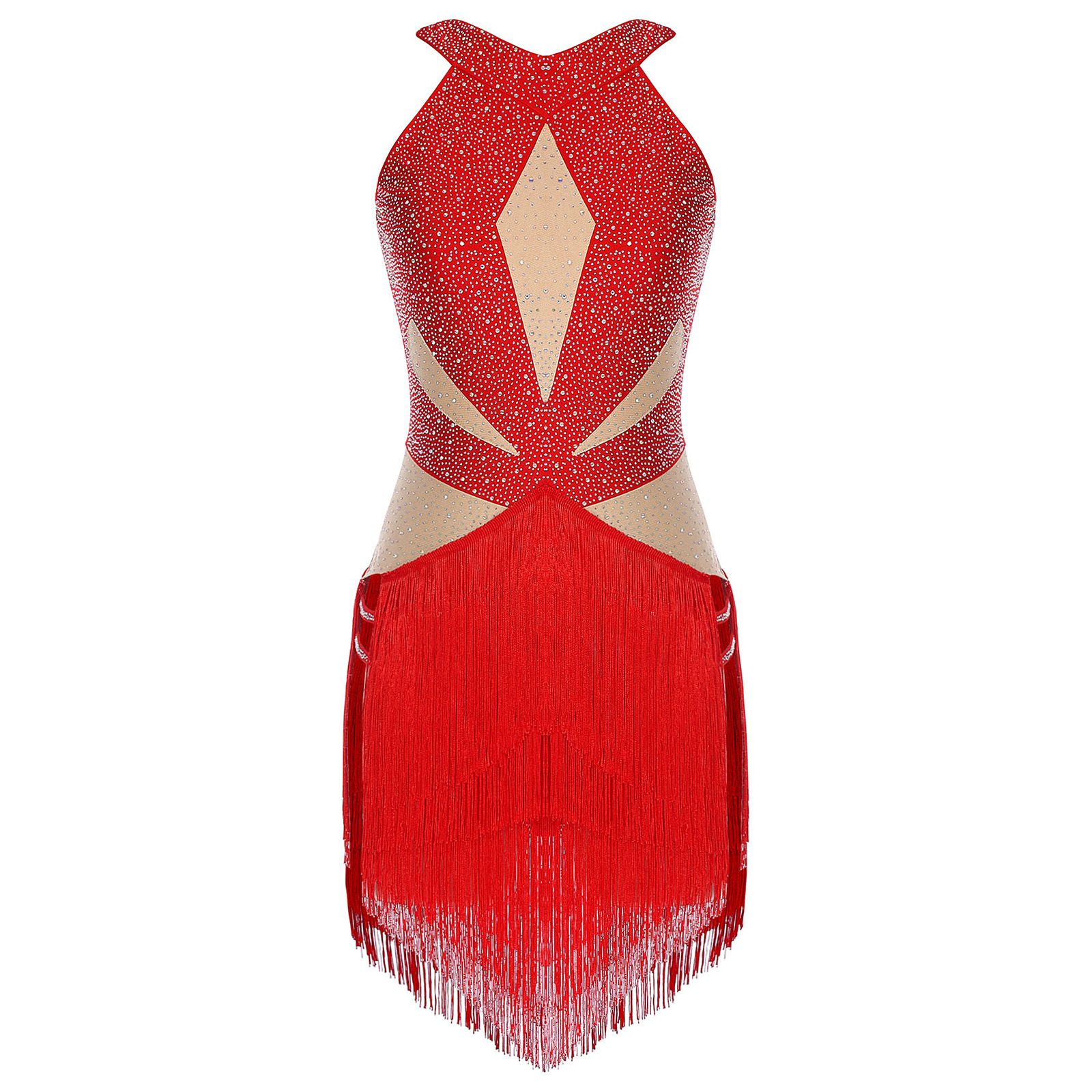 Womens Latin Tango Dance Leota - Rhinestone Banding Trim avaliação e preço