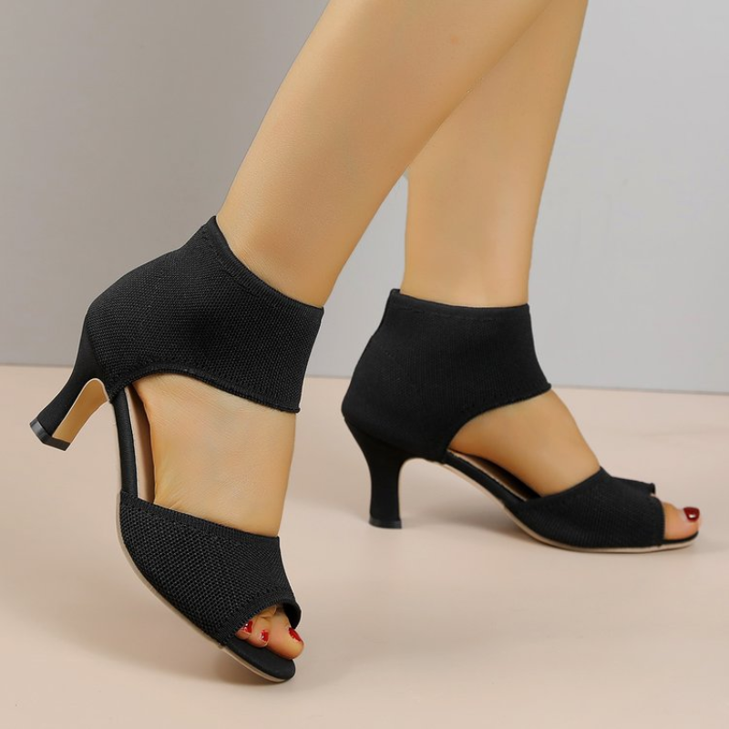 Summer New Peep Toe High Heel  - Embellish Knit avaliação e preço