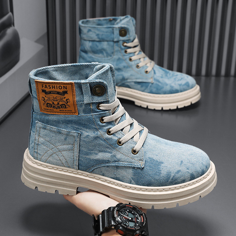 Spring High Top Mens Shoes 202 - Guipure Lace Panel avaliação e preço