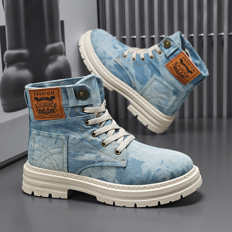 Spring High Top Mens Shoes 202 - Guipure Lace Panel avaliação e preço
