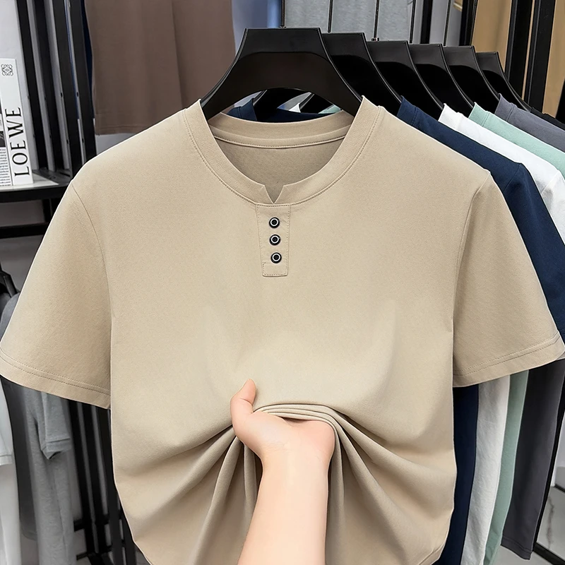 Mens Casual Henley Neck T Shir - Embellish Knit avaliação e preço