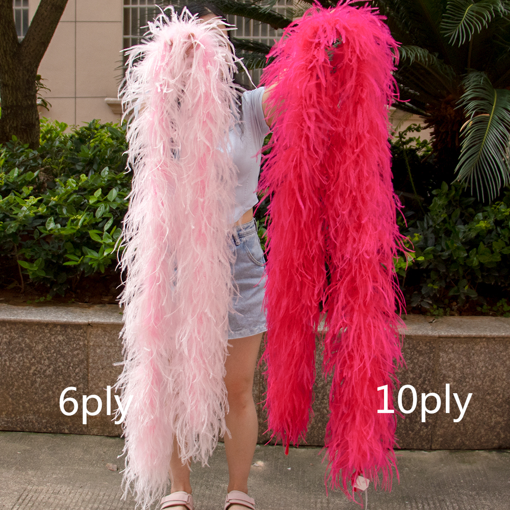 Natural Ostrich feather boa 1  - Feather Trim Marabou avaliação e preço