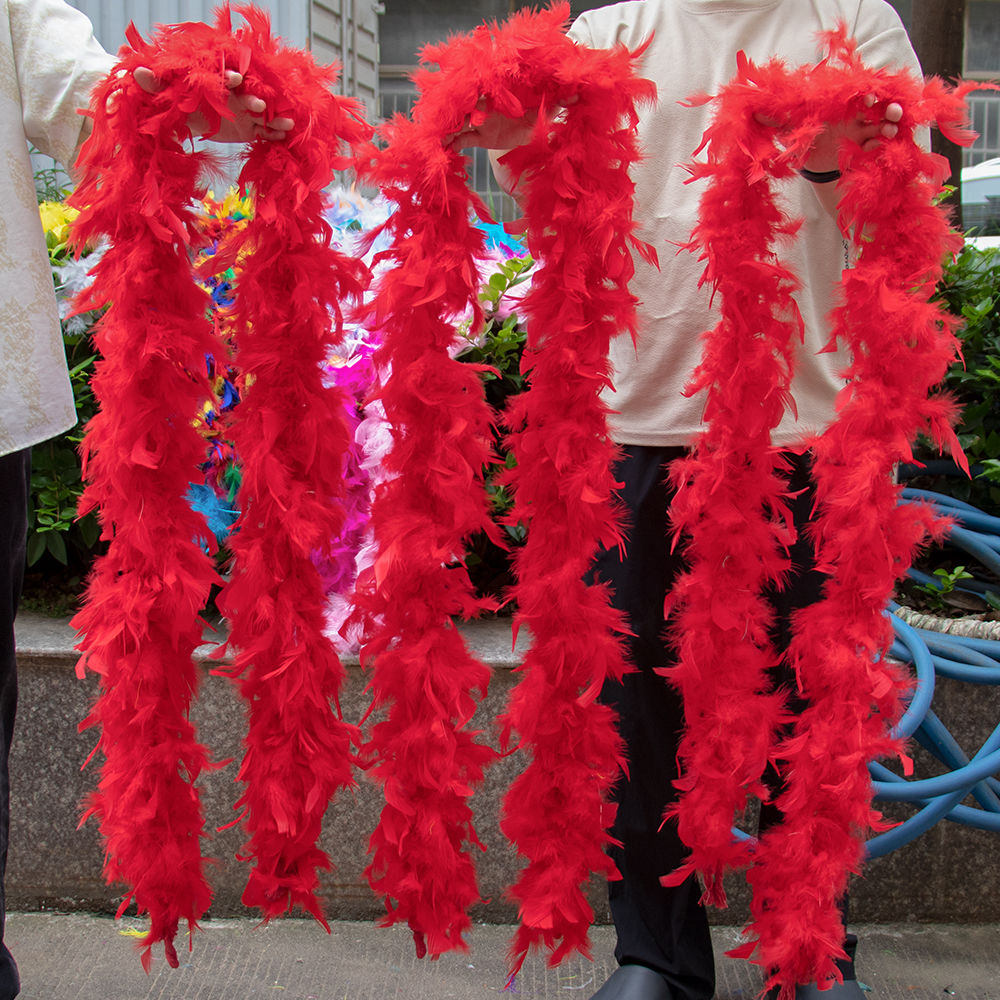 Red Marabou Feather Boa Trim F - Feather Trim Marabou avaliação e preço