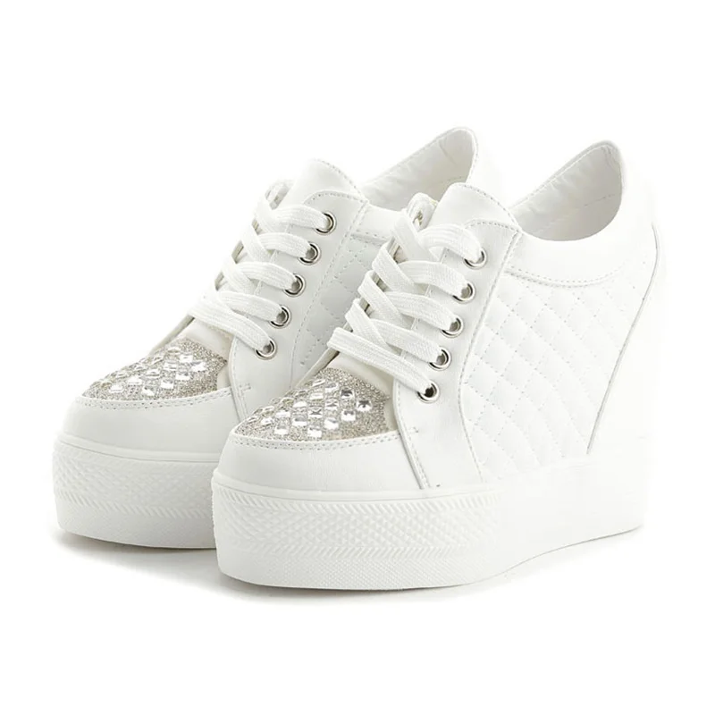 Fashion Sneakers Women Platfor - Crystal Mesh Fabric avaliação e preço