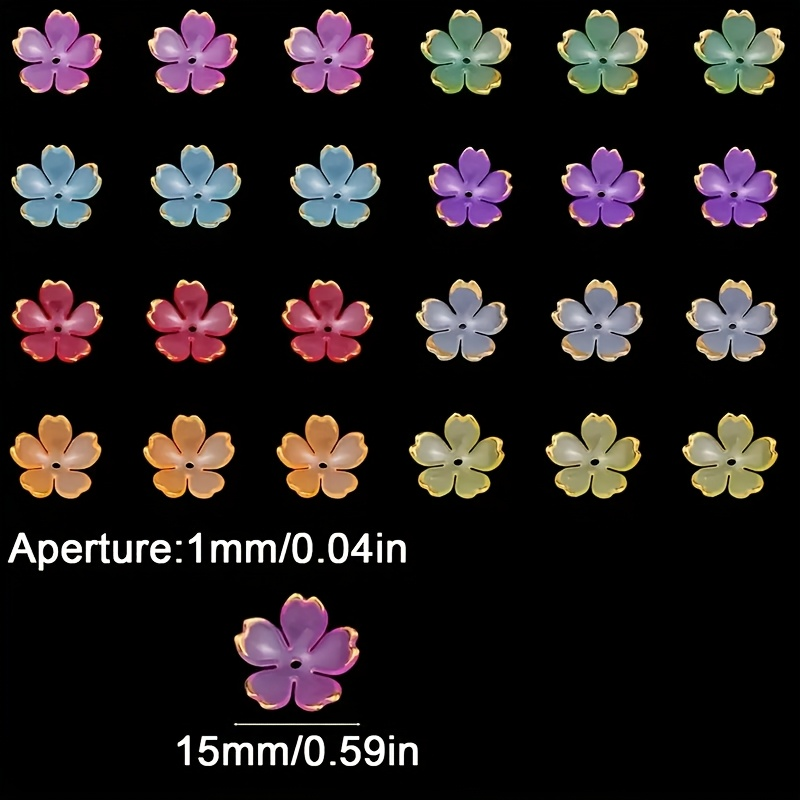 200/100pcs 15mm Colorful Acryl - Embroidery Embellishments avaliação e preço