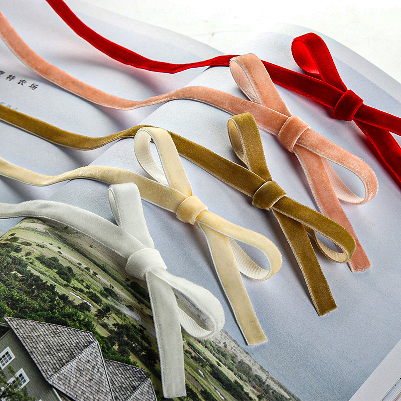 45meters/roll Velvet Ribbon We - Velvet Ribbon Roll avaliação e preço