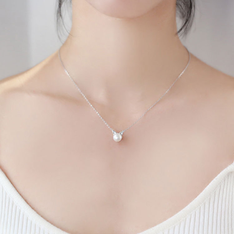 Fashion 925 Sterling Silver Je - Pearl Trim Chain avaliação e preço