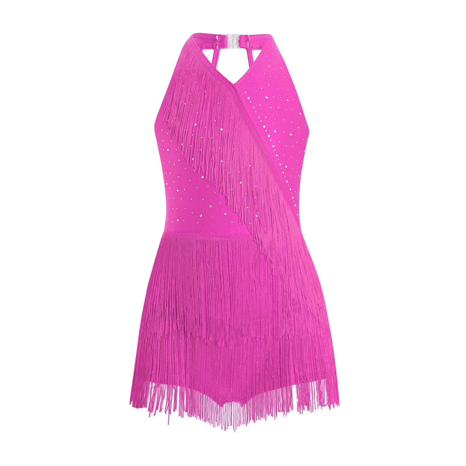 Kid Girls Latin Dance Tango Ch - Rhinestone Banding Trim avaliação e preço