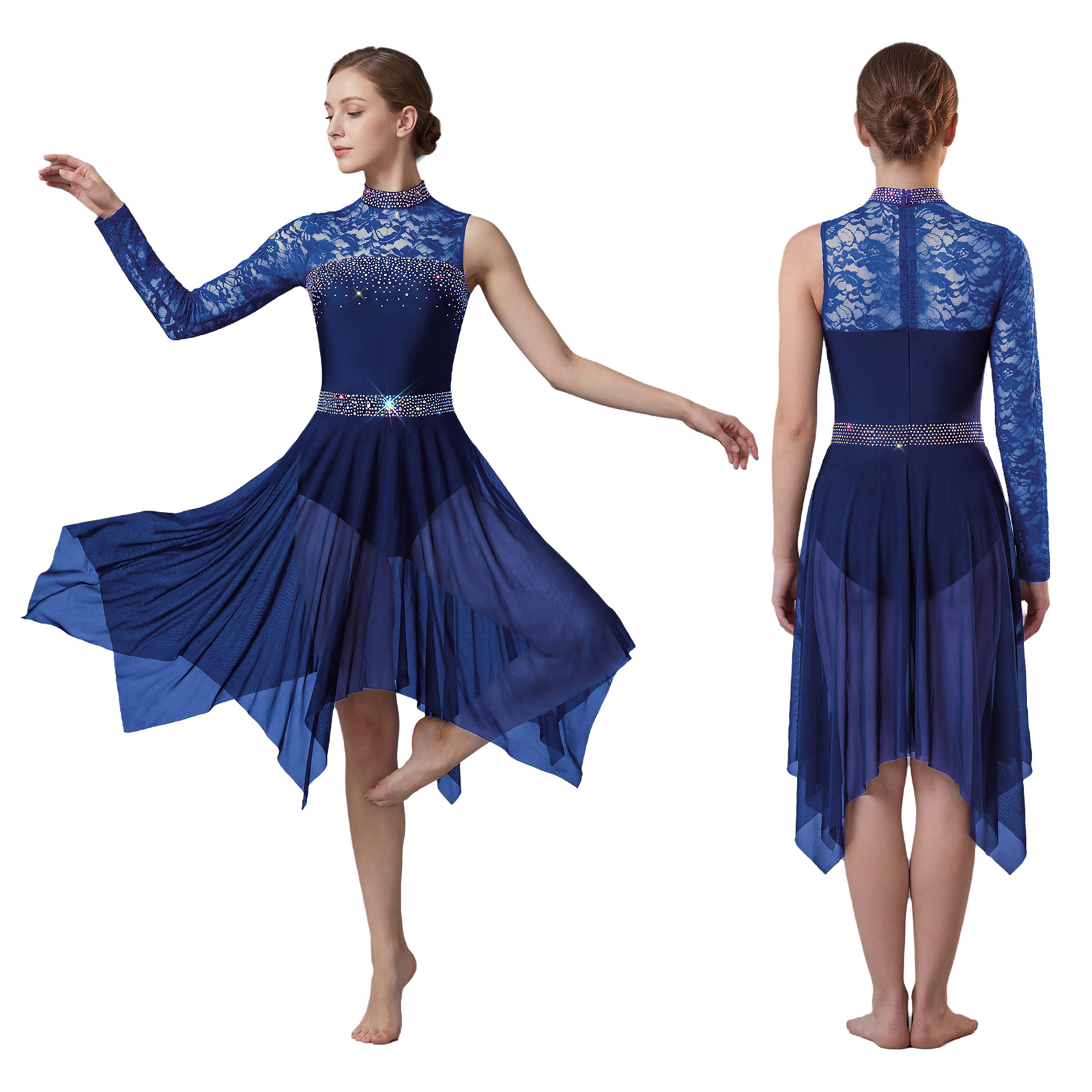 Women Lyrical Figure Skating D - Rhinestone Banding Trim avaliação e preço