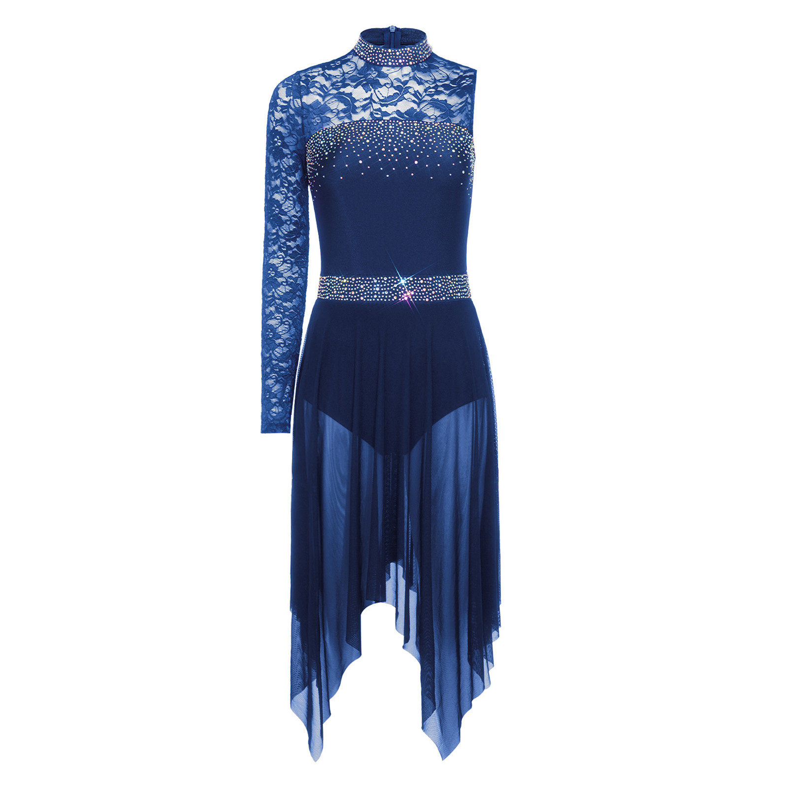 Women Lyrical Figure Skating D - Rhinestone Banding Trim avaliação e preço