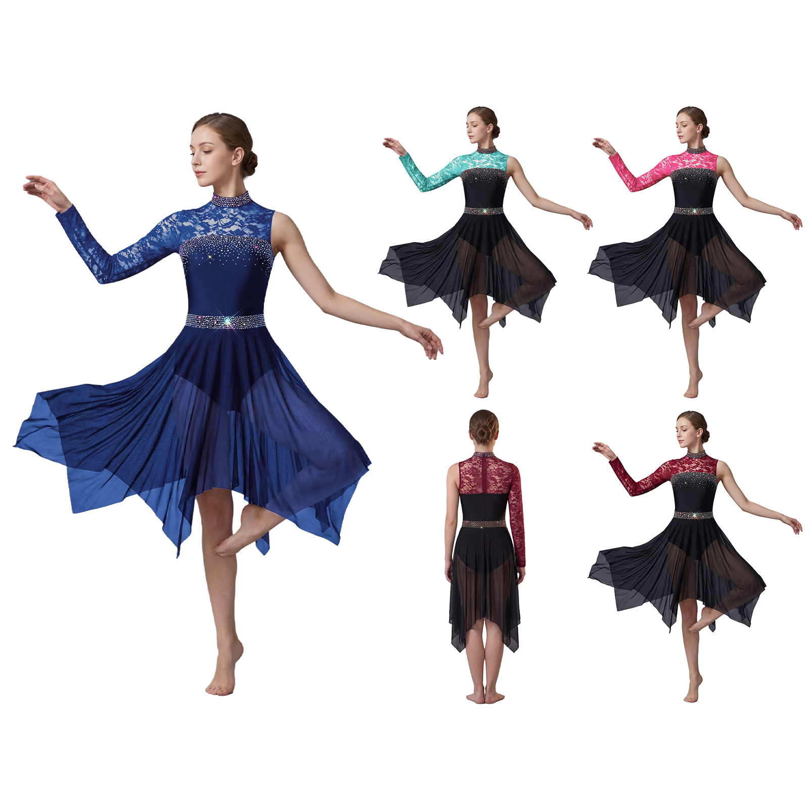 Women Lyrical Figure Skating D - Rhinestone Banding Trim avaliação e preço