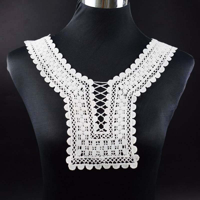 Embroidery Applique White Lace - Guipure Lace Panel avaliação e preço