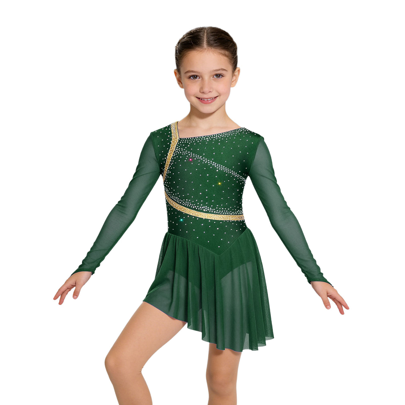 Kids Girls Figure Skating Lyri - Rhinestone Banding Trim avaliação e preço