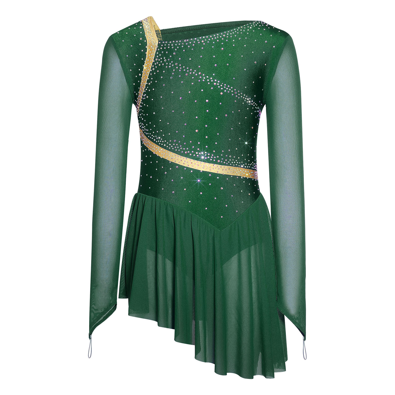 Kids Girls Figure Skating Lyri - Rhinestone Banding Trim avaliação e preço