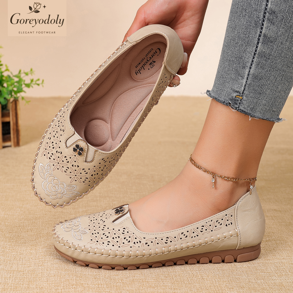 Goreyodoly women loafers flora - Embroidery Embellishments avaliação e preço