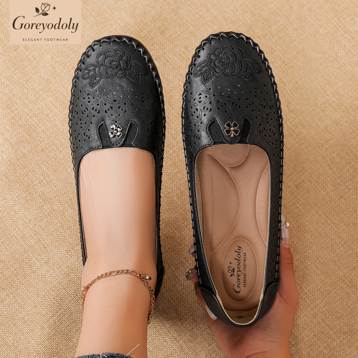 Goreyodoly women loafers flora - Embroidery Embellishments avaliação e preço
