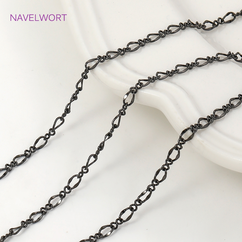 Black Color Oval Thin Chains F - Embroidery Craft avaliação e preço