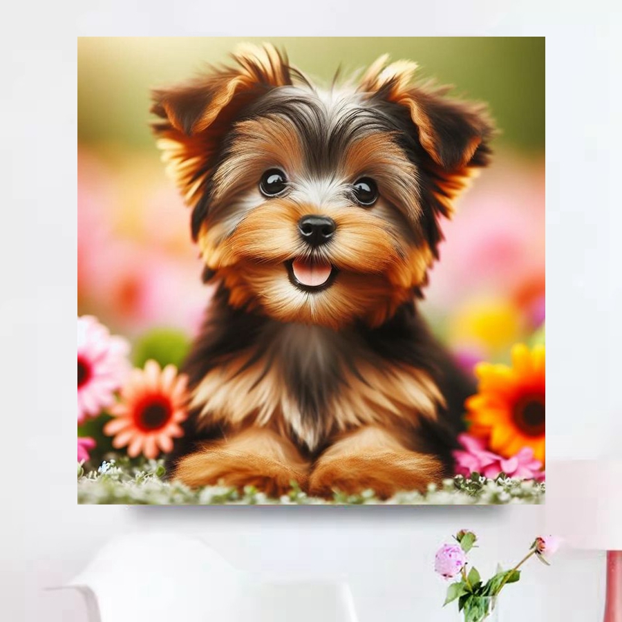 Yorkshire Terrier Dog 5D DIY D - Embroidery Embellishments avaliação e preço