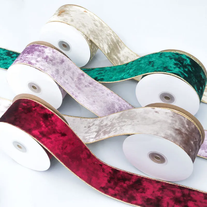50MM Wired Edge Reversible Vel - Velvet Ribbon Roll avaliação e preço