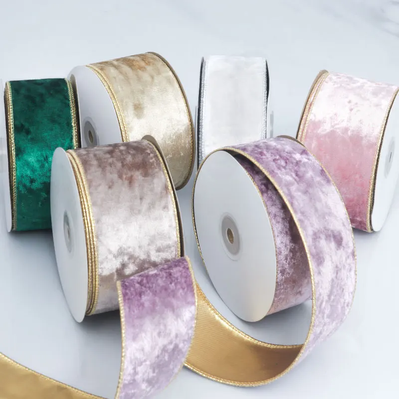 50MM Wired Edge Reversible Vel - Velvet Ribbon Roll avaliação e preço
