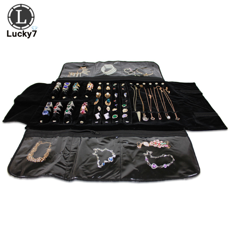Portable Zipper Velvet Jewelry - Velvet Ribbon Roll avaliação e preço