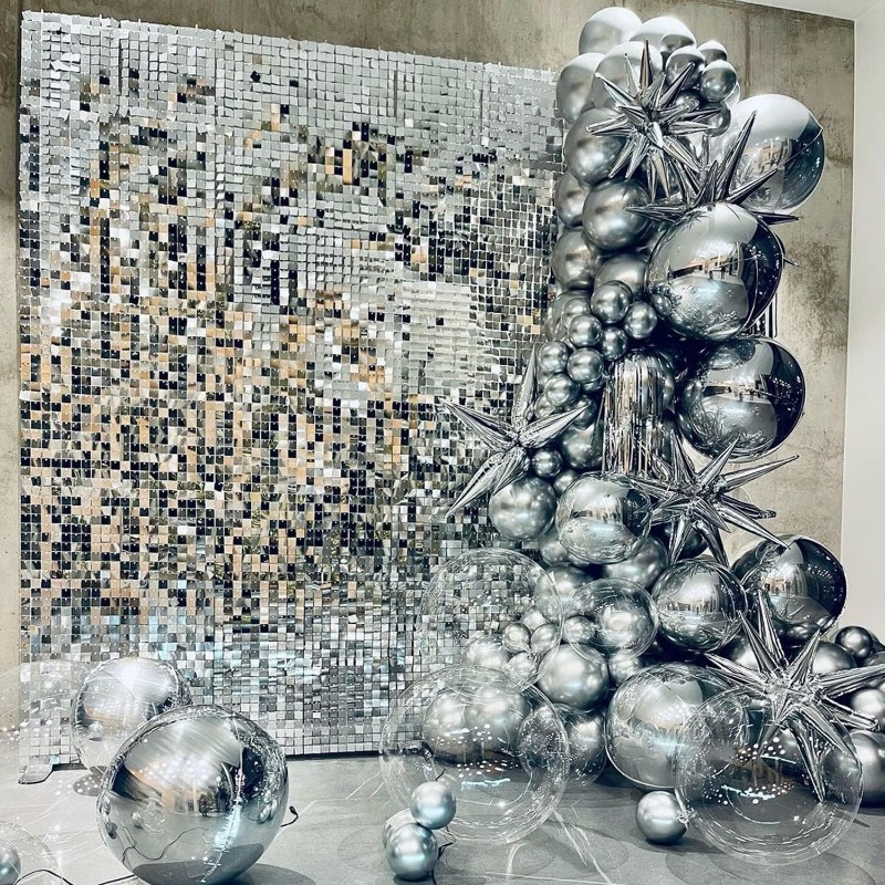 12/16/18/24PCS Shimmer Wall Ba - Sequin Fabric Panel avaliação e preço
