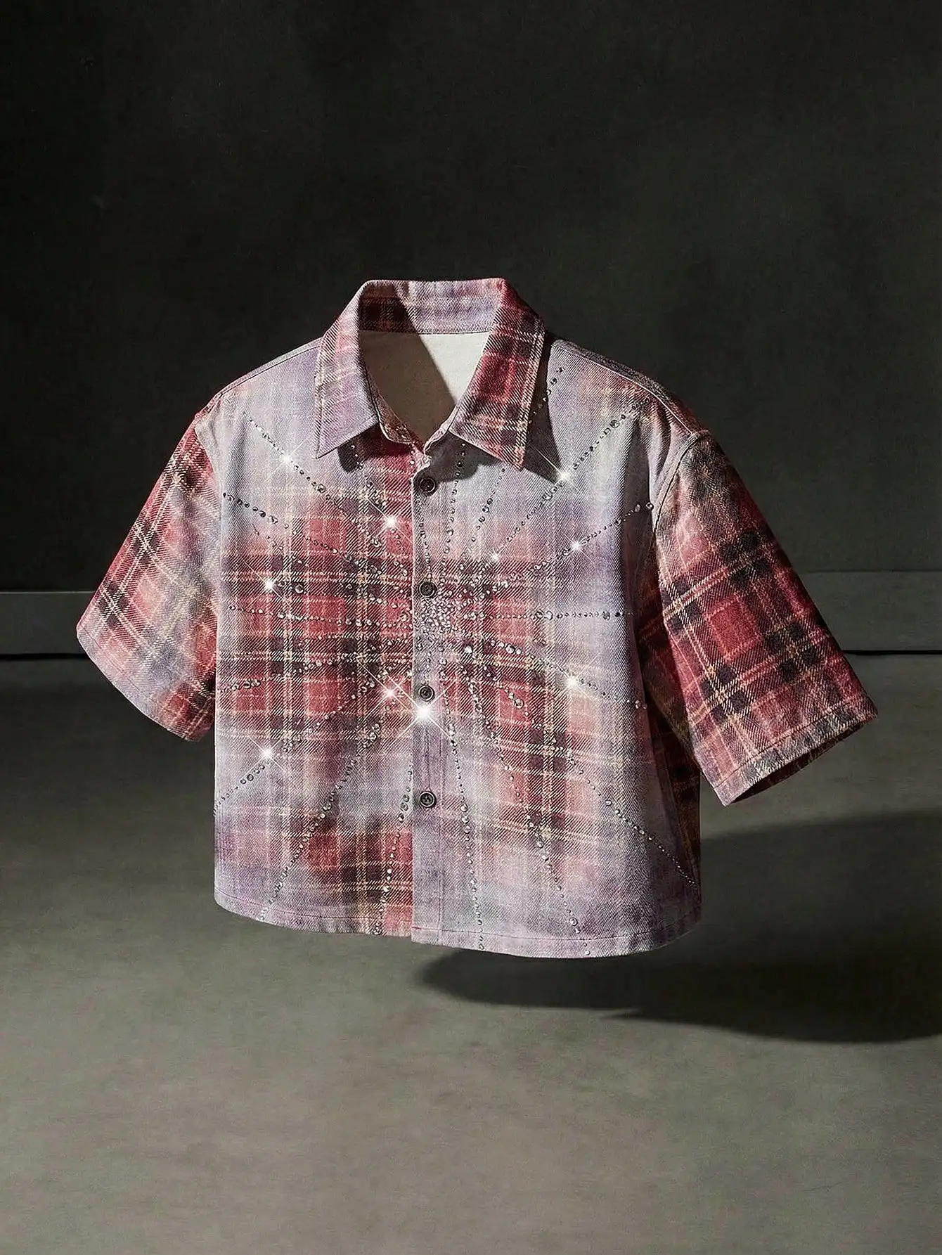 Mens Plaid Denim Shirt With Rh - Embellish Knit avaliação e preço