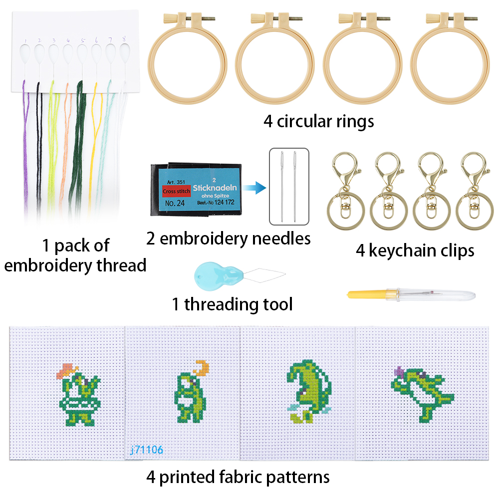 4pcs Embroidery Starter Kit DI - Embroidery Craft avaliação e preço