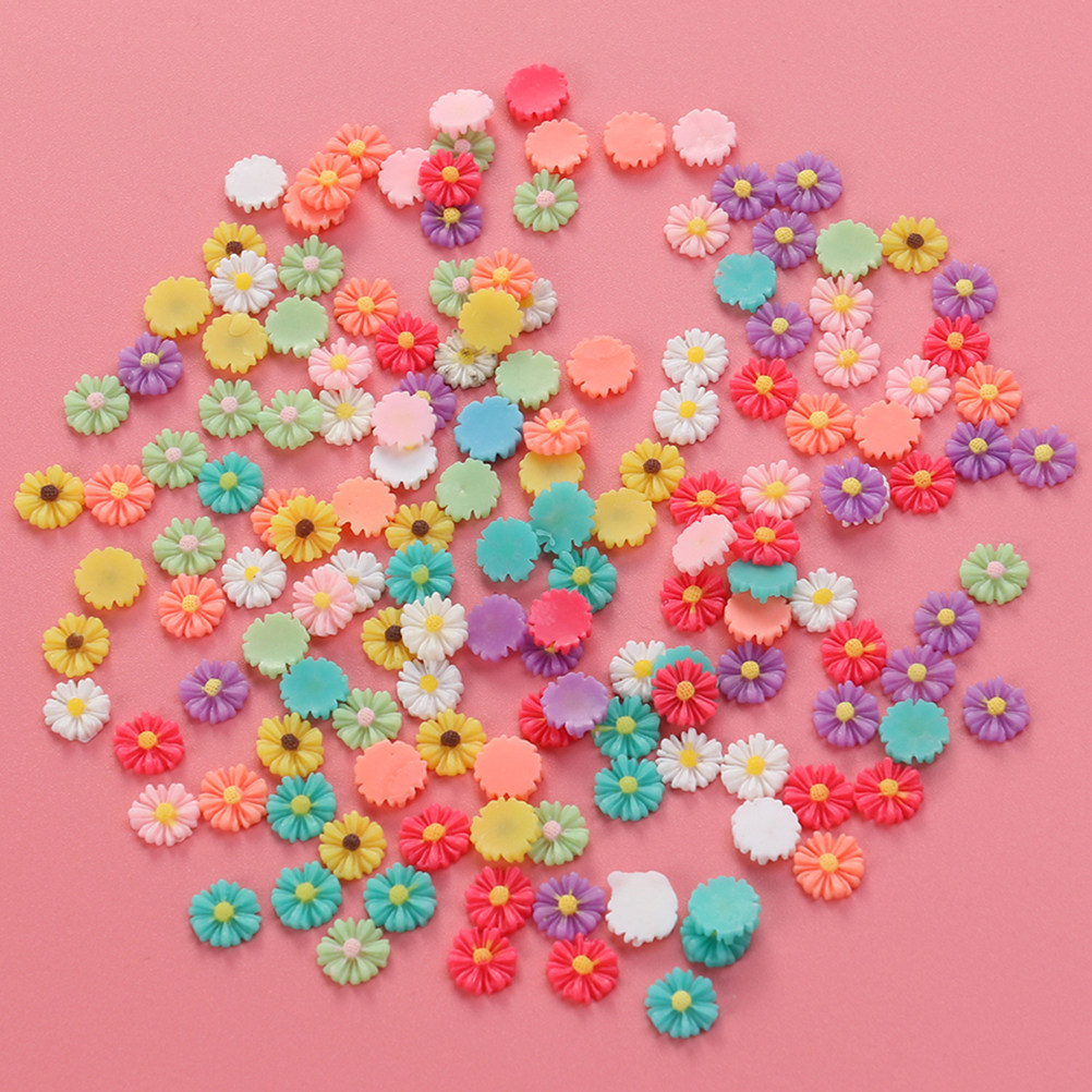 50Pcs 9Mm Small Daisy Resin Fl - Craft Embellishments avaliação e preço