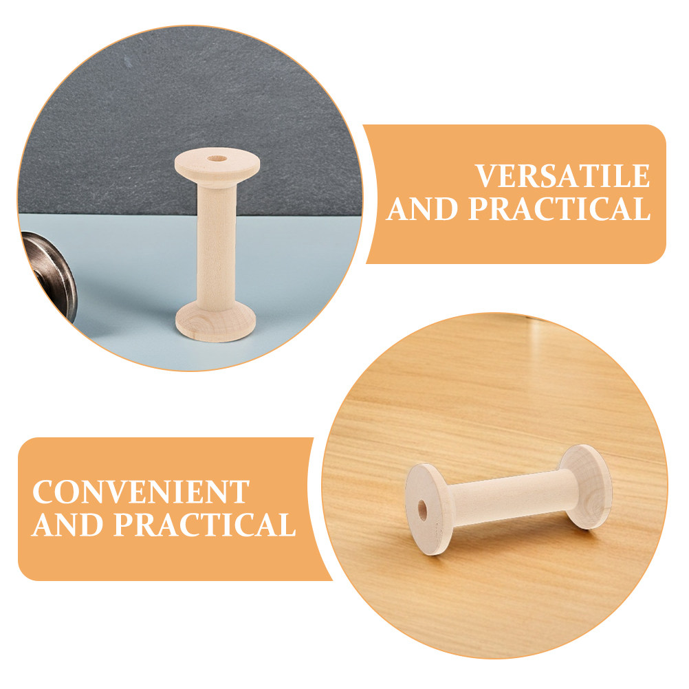 4Pcs Wooden Bobbin Set Smooth  - Embroidery Craft avaliação e preço