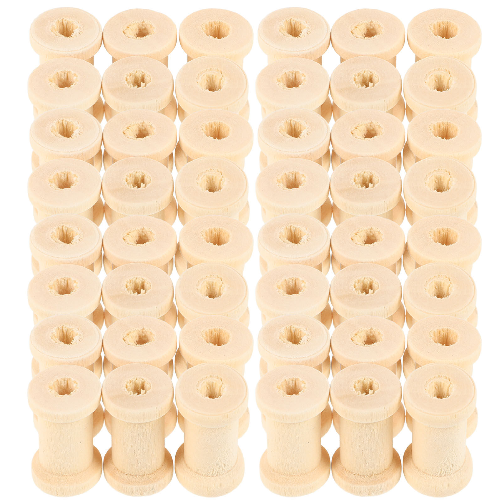 100Pcs Wooden Spools Yarn Hold - Embroidery Craft avaliação e preço