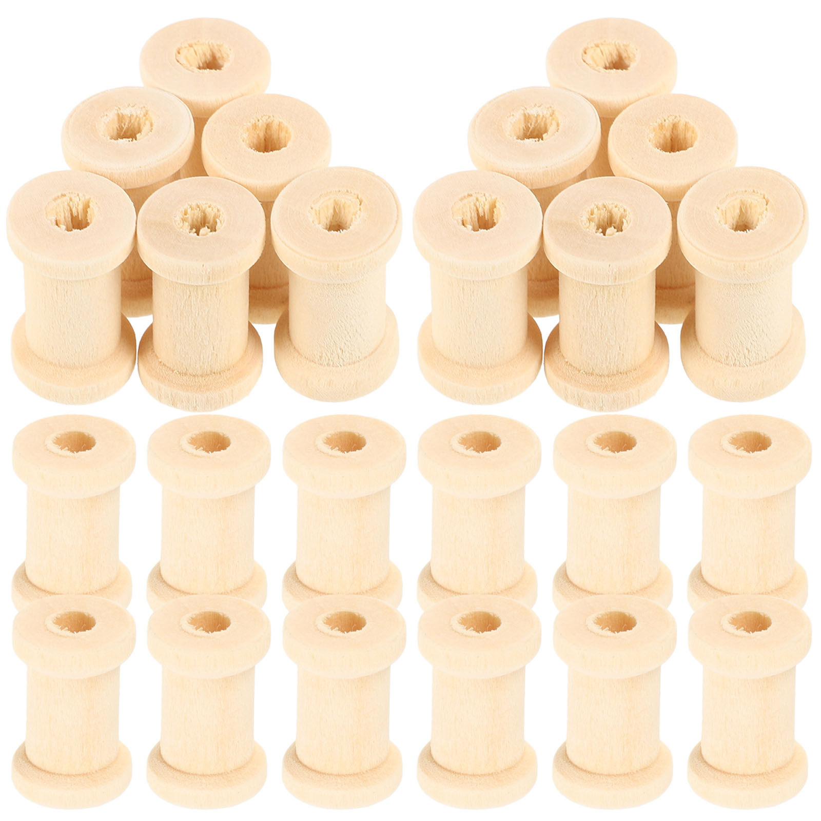 100Pcs Wooden Spools Yarn Hold - Embroidery Craft avaliação e preço