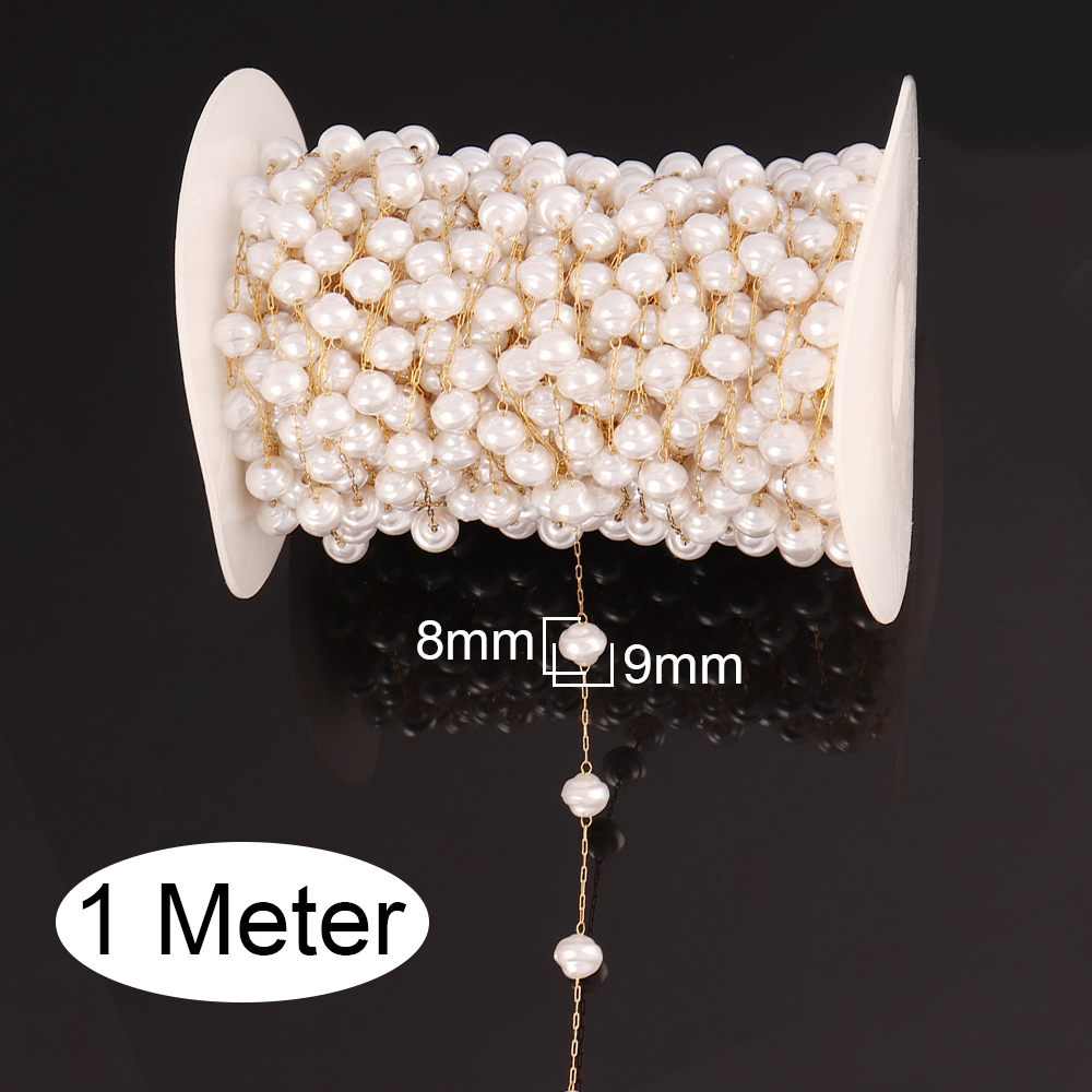1Meters Stainless Steel Chain  - Pearl Trim Chain avaliação e preço