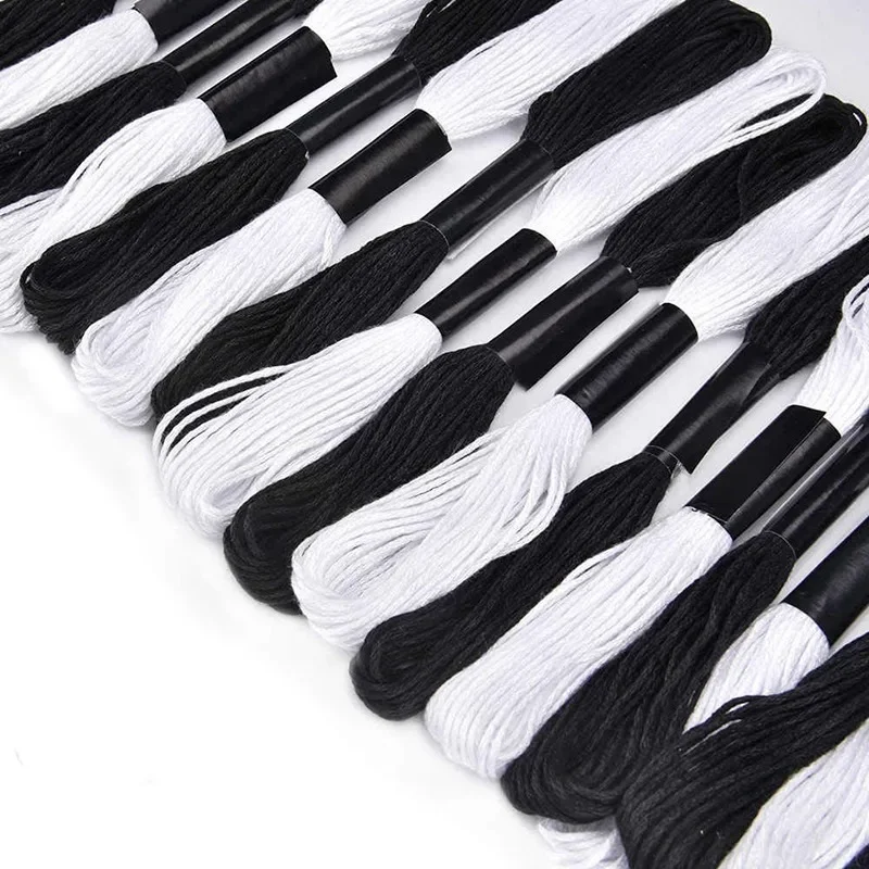 24PCS Black White Cross Stitch - Embroidery Craft avaliação e preço
