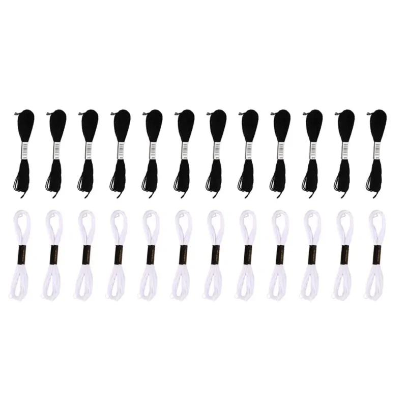 24PCS Black White Cross Stitch - Embroidery Craft avaliação e preço