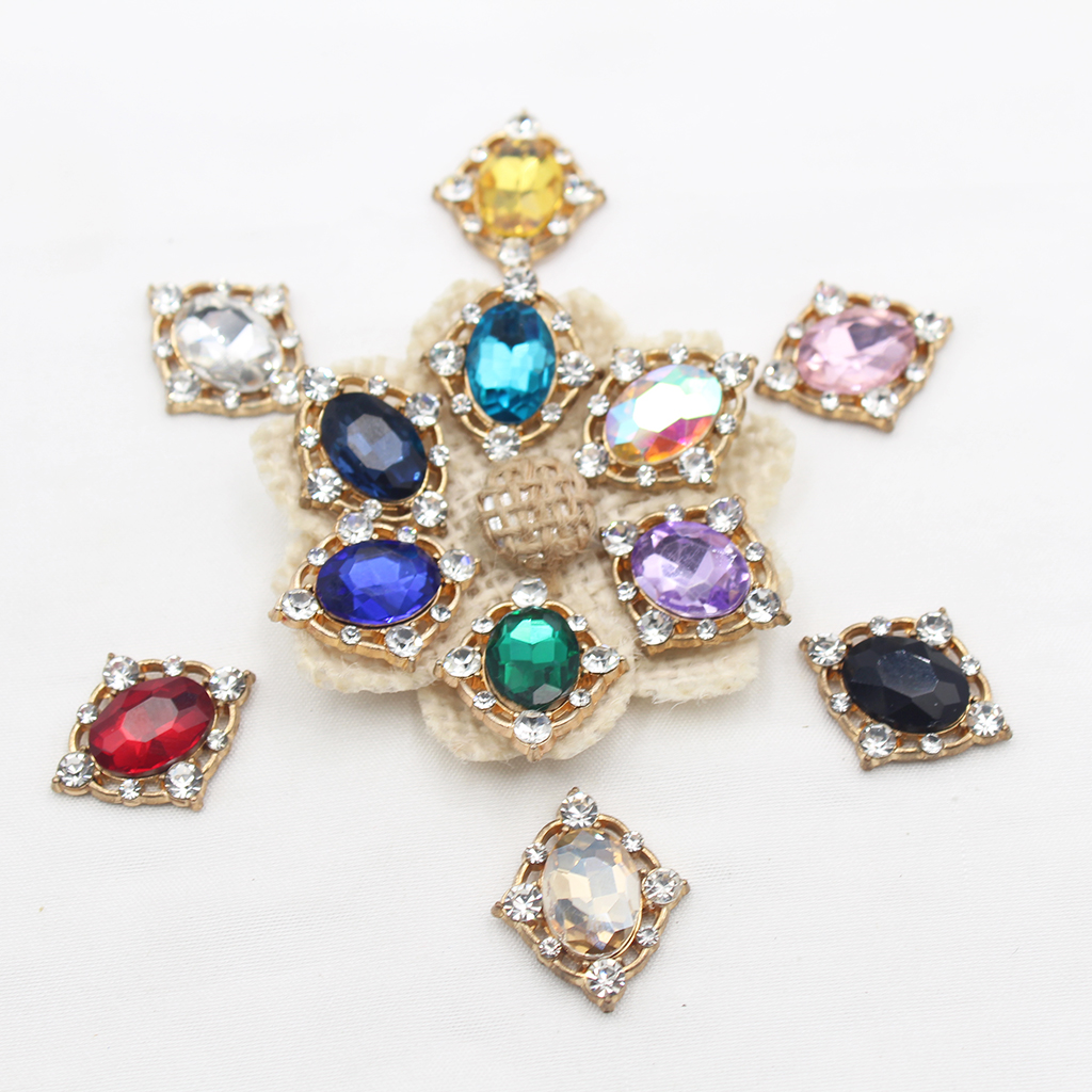 10Pcs Vintage Crystal Sew on C - Craft Embellishments avaliação e preço