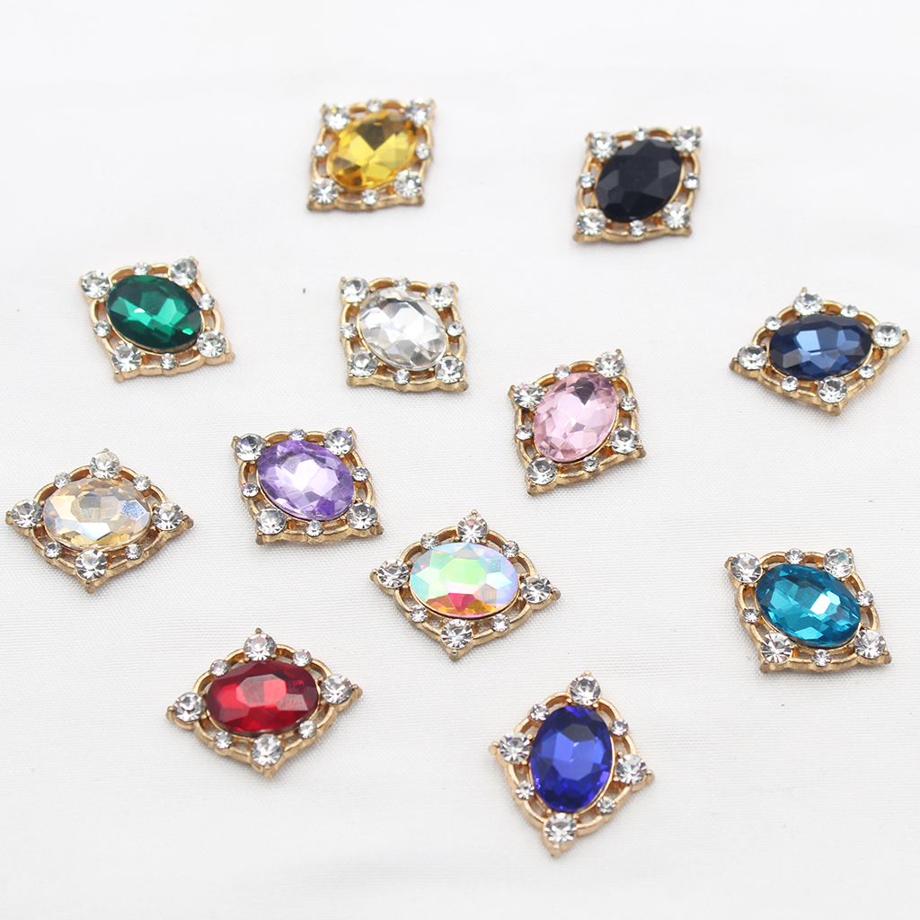 10Pcs Vintage Crystal Sew on C - Craft Embellishments avaliação e preço