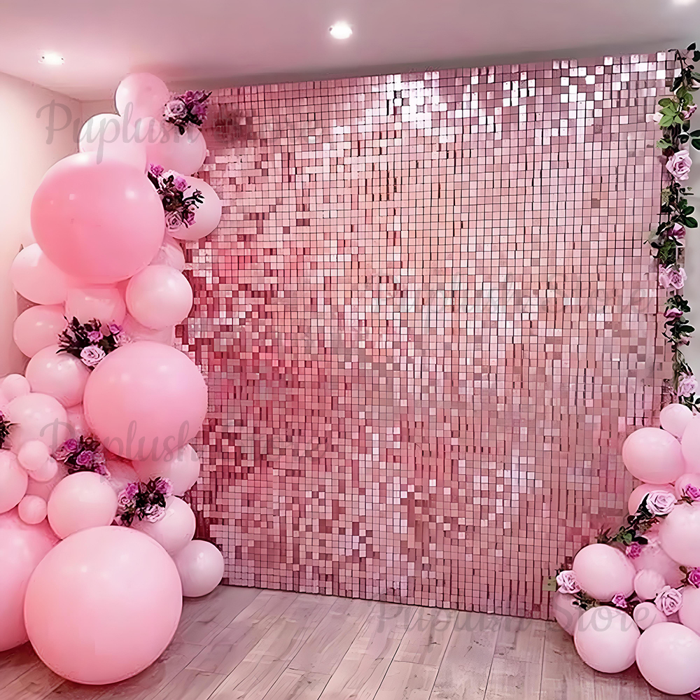Pink Shimmer Wall Backdrop Pan - Sequin Fabric Panel avaliação e preço