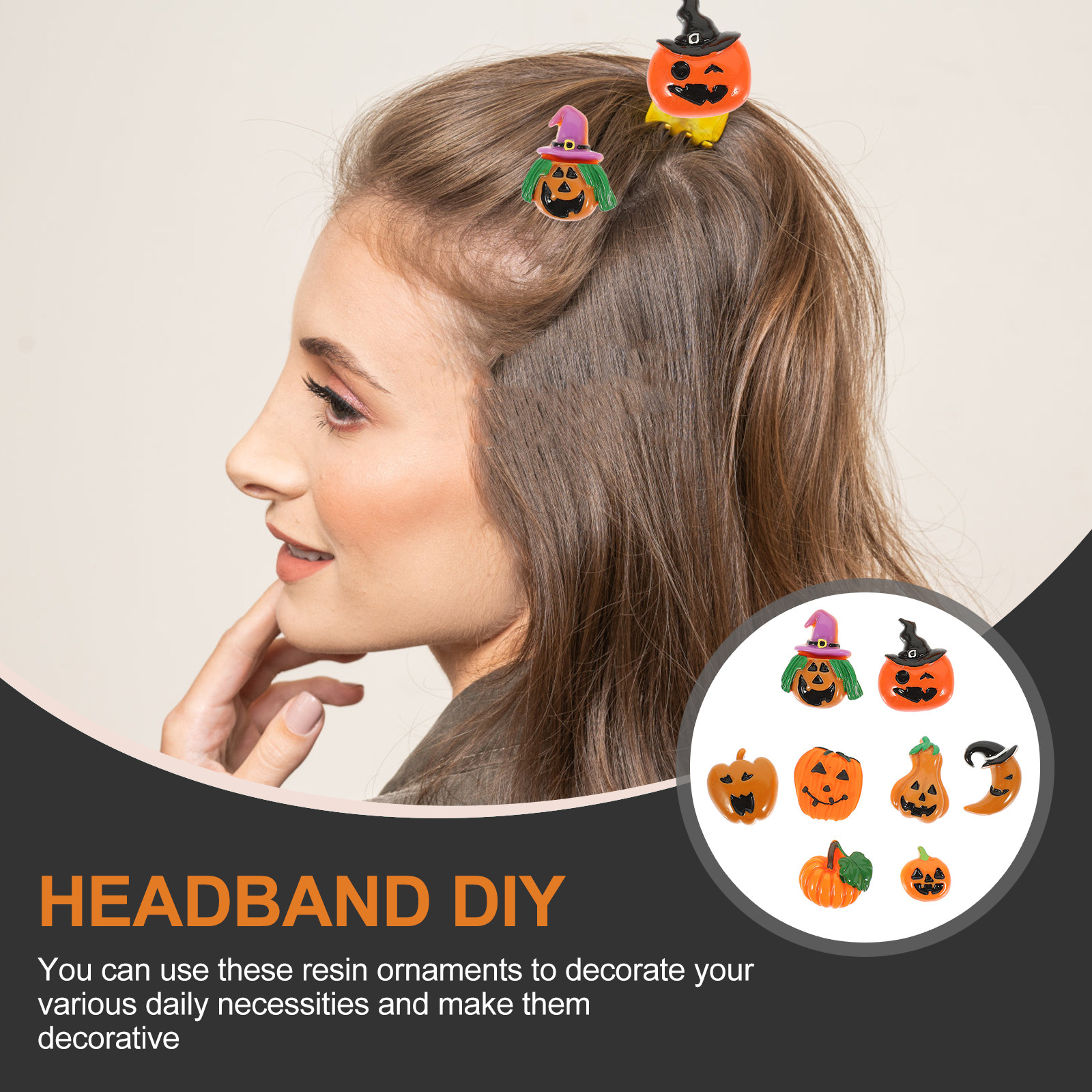 24Pcs Resin Halloween Pumpkin  - Craft Embellishments avaliação e preço