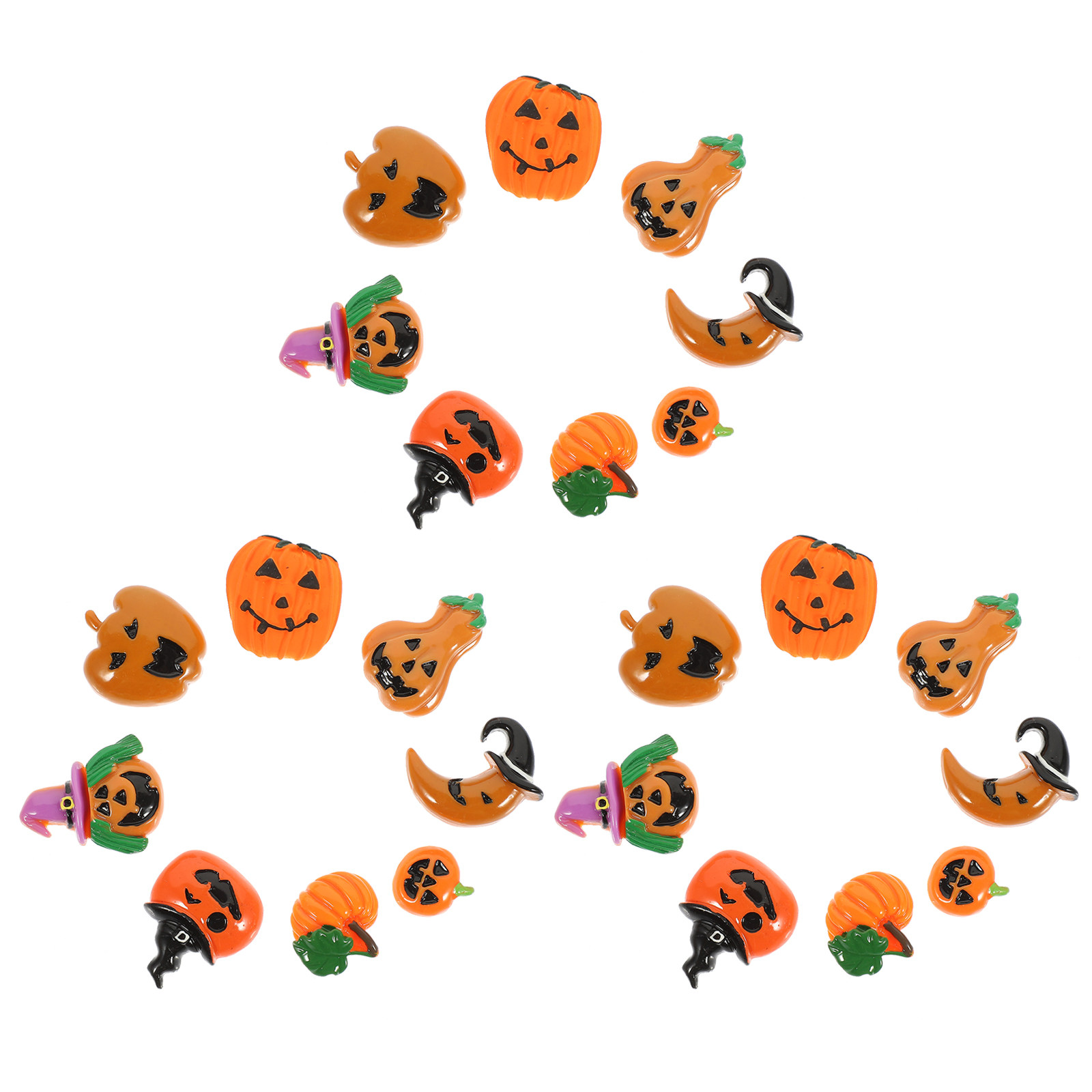 24Pcs Resin Halloween Pumpkin  - Craft Embellishments avaliação e preço